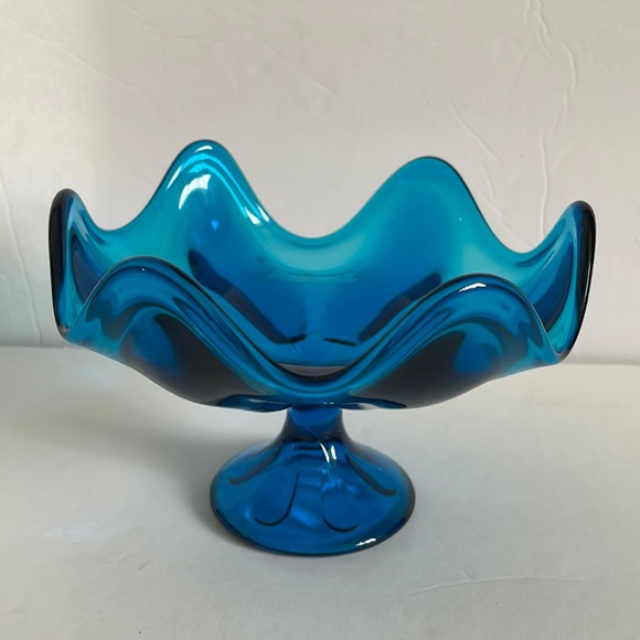 Other - Vintage Blue Viking Glass Six Pedal Compost